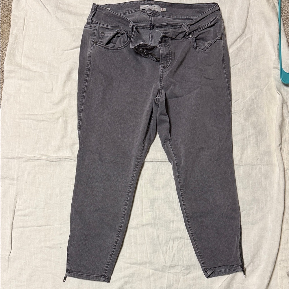 Torrid Charcoal Ankle Jeans